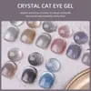 Nail Gel 9 Color Fairy Cats Eye Plain Polling Glossy Full Match Glue Bright Multi Bradient Art Q240507