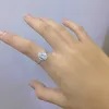 Women Band Tiifeany Ring Jewelry s925 Sterling Silver Round Diamond with Female Style Versatile Light Luxury Unique Exquisite and High Grade