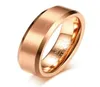 Wedding Ring 6mm rose gold brushed Tungsten Carbide mens ring for men and women comfort fit in USA and Europe6096650