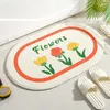 Teppiche kleine frische Bodenmatten weiche Blumen Worte Teppiche Home Eingang Schlafzimmer Toilettenbadetür absorbierende Nicht-Schlupf-Fußpolster
