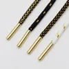 Shoe Parts Weiou Lace And Golden Metal Aglets Installed 4.5MM Sport Canvas Boot String Metallic Round Tape 60-100Cm Children Accessory