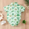 ROMPONSEUX bébé Baby Boys Body Saint-Patrick Body Bodys Formal à manches courtes Rompers 1 active Tenues Mentlemen Vêtements 3-18M H240508