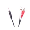 Nuevo cable de audio de 1,5 mm de 3,5 mm a 2 cables de audio RCA 3.5 Masculino a RCA Cable Aux coaxial chapado en oro para amplificador de DVD de TV portátil