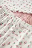 Женская одежда для сочины Ditsy цветочный принцип салата отделка пижамы, набор эластичная поясная одежда для полной рукава ночная одежда 240429
