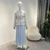 Casual jurken slanke jurk voor vrouwen ontwerpen licht luxe knopen valse elegante kleding met riemvogelrooster kleine geur 2024