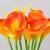 Fleurs décoratives couronnes nouvelles fleurs artificielles d'arrivée pu réalité touch 13 couleurs mini lis calla pour la décoration de mariage des fournitures de fête de fête