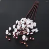 Decorative Flowers 5Pcs 60cm Artificial Plum Blossom Fake Home Wedding Decorateation (White)