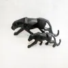 Miniaturen Panther Statue Tier Figur abstrakter Geometrischer Stil Harz Leopard Skulptur Home Office Desktop Dekoration Handwerk