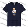 camisa de camisa polo camisetas de urso masculas camisetas de designer esportes pólo pólo algodão moda masculina tees de roupas brancas pretas 4551