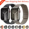 Accessoires Originele fijne geweven riem voor Apple Watch Band 38 mm 40mm 41 mm 42 mm 44 mm 45 mm 49 mm magnetische lus link Bracelet Iwatch Ultar2 SE 9