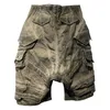 Seveyfan Mens Distressed Functional Cargo Shorts Oversize Drop Crotch Shorts Streetwear Oversize Short Jeans 240508