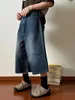 سروال نسائي أزياء harajuku خمر عالي الخصر 2000s الأزرق الجينز السراويل غير الرسمية فضفاضة ملائمة y2k punk streetwear على غرار