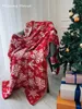 Dekens Romantische mode Rood Merry Xmas Snowflake Gebreide gooi deken huis decro bank cover bed cover deken gepersonaliseerd cadeau