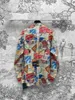 Women Fashion Printing Pattern Blouse Summer Casual Long Sleeve Lapel Loose Shirt Casual Oversized Tops 2024