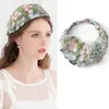 Scarves Thin Embroidered Headscarf Creative Wide Edge Hair Cover Lace Headwear Floral Multicolor Flower Pattern Headband Female