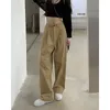 Women's Pants 2024 Spring American Spicy Girl High Waist Straight Tube Loose Casual Wide Leg Work Dress Female Clothing