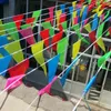 Feestdecoratie 50m veelkleurige driehoek vlaggen bunting banner pennant festival outdoor decor voor home tuin bruiloftswinkel straat