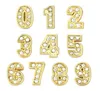 Nouveaux numéros de diapositive en or 8 mm Quot09quot 20 PiecesLlot peut choisir chaque nombre en ajustement le bracelet de bracelet de bracelet bricolage lssl033097184793