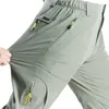 Calças masculinas Calças de caminhada elástica ao ar livre para homens de verão secagem rápida e calça de viagem respirável de alta elasticidade de pesca e escalada L-5xl J240507