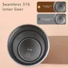 Smart Thermos Flaschenwasser Digital LED Temperatur Kaffeetasse Edelstahl Becher Vakuumflasche für Camping Weihnachten 240424