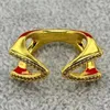 Cluster Rings 2024 Spanish Fashion Selling Hollowed Out Gold Plated Full Brick Ring Holiday Jewelry Gift