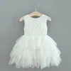 Christening dresses Baby Dress Cute Girl Lace Birthday Party White Baptist Christmas Children Summer Tutu Q240507