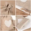 Enveloppe cadeau 10pcs Bagure de jute en lin naturel CODE CODE JUTE COLESS COBLES CADEAUX SACS ENCORPPORT POUR LE MÉDICA