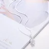 Colliers pendants coréens mignon pingouin littéraire littéraire animal argenté couleur clavicule chain de chaîne pour femmes bijoux de mode anniversaire de fête de bijoux de mode