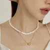 Spring/Summer New Versatile Basic Natural Shell Beaded High end Versatile Layered Collar Chain Sweater Chain Necklace for Women