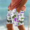 Men's Shorts 2024 Fashion Men Women Short Pants Palm Tree 3d Print Summer Hawaiian Beach Swimwear Oversized Casual Ice Male