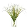 Fleurs décoratives 10pcs / lot Plantes de simulation en plastique Grass de café décor artificiel petit roseau herbe verte plante el décoration