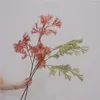 Fleurs décoratives plantes vertes artificielles longues à colle douce bambou maison salon verrouillage décoration simulation plante d'automne couleur