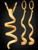 Nouveaux ensembles de collier d'hélice unique Femmes039s Collier entièrement tendance 18k Collier d'oreilles plaquées Goucles d'oreilles de mode YS41897942078833138