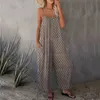 Kobiety Jumpsuits Rompers Summer Nowe damskie wydrukowane swobodne, luźne luźne kombinezony D240507