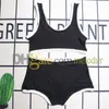 Женщины -дизайнерские женщины контрастные цвета с высокой талией для купальных костюмов набор писем припечаток сексуальный наряд йоги Quick Dryshable Biquinis