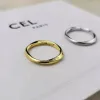 vintage nowe projektanty pierścienie zespołowe dla kobiety pary pierścionek zwykły cienki minimalistyczny Pierścień designu Modny ogon Nieregularny skręt