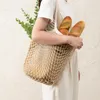 Storage Bags Short Handle Net Tote Portable Mesh Bag Friut Cotton Grocery Fruit Reusable Handbag