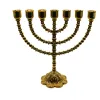 Halterkristallkerzenhalter Big Menorah Candelabra Messing Goldhalter 7 verzweigte religiöse