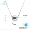 Ketten Ann Snow 925 Sterling Silber Bunte kubische Zirkonsteinketten für Frauen grus Collier Femme Schmuck