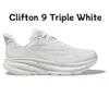 Top Designer One Clifton 9 Running Shoes Women Women Pepople Sneaker Bondi 8 Cliftons Black White Whip Harbor Cloud Carbon X2 Uomini Allenatori 436 436