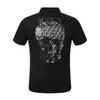 Philipe Plein Polo Shirts Luxury Brand Men's Fashion Original Design Summer High Quality Short Sleeve Skull PP Classic Top Cotton Rhinestone Hip Hop Casual Clothes