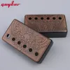 Аксессуары 1 Set Humbucker Guitar Pickup Covers Cuples Cupronickel Material Skeleton Wings Surface для гитарных деталей LP 50 52 мм