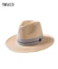 YMSAID Summer Casual Sun Hats for Women Fashion Letter M Jazz Straw for Man Beach Sun Panama Hat Whole and Retail4068000