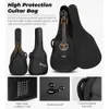 Kit de guitarra acústico elétrico de vangoa para iniciantes adultos pacote de guitarra acústico de adultos em tamanho grande