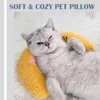 U5QF Cat Beds Furniture Little for Cats Fashion Neck Protector Deep Sleep Puppy U-Shaped Cat Kitten Headrest Dog Sleeping d240508