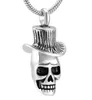 Punk skelet roestvrij staal coole heren crematie ketting herdenkingsashouders houder begrafenis urn hanger aansake sieraden3597065