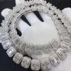 Iced Out VVS Moissanite Collece Seerling Sier Custom Hip Hop Diamond Tennis Chain