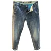 Ropa de moda Jeans delgados de verano para hombres nuevos pantalones de hombres bordados para hombres bordados de la industria pesada.