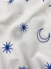 2024 New White Linen Blended Star Moon Embroidered Loose Shirt