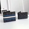 Hoogwaardige Designer Luxe Key Pouch Wallets Damesheren Kaarten Houders Sacoche Wallet Purse Purse Soepel Lederen kaarthouder Fashion Blue Passport Card Wallet